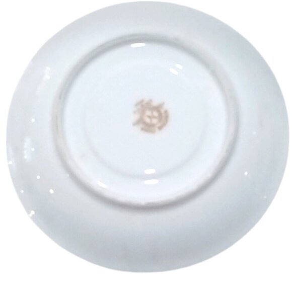 Vintage Pair of Noritake Dawn 5930 Footed Tea Cups and Saucers White w/Gold Trim - Picture 6 of 7